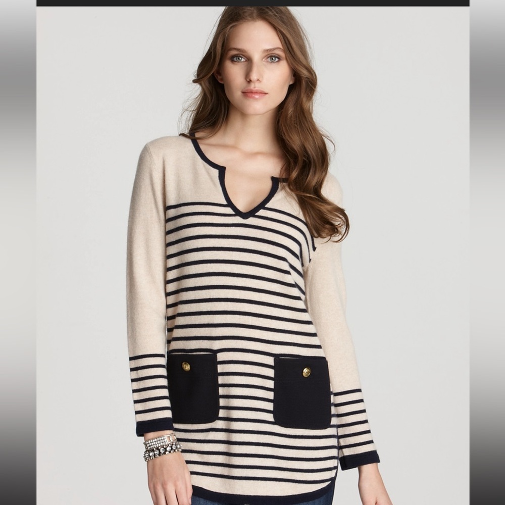Tory Burch Odessa Striped Sweater